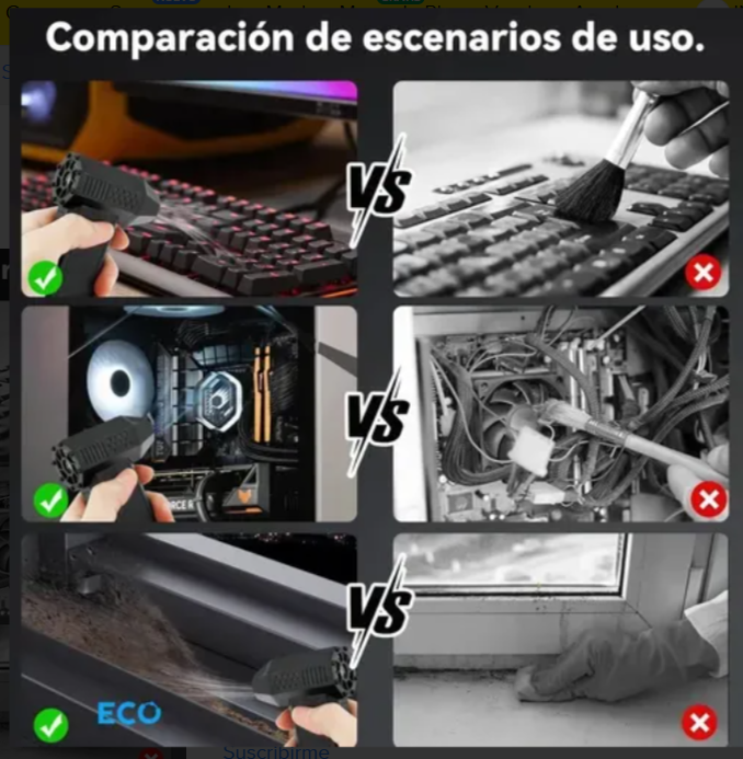 Mini Aspiradora y Soplador 2-en-1 TurboClean™ - Potencia Portátil USB